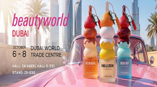 Vierro 3 new fragrances launched at Beatyworld Dubai 2026 they are as follows : Melon mania, Vanilla 