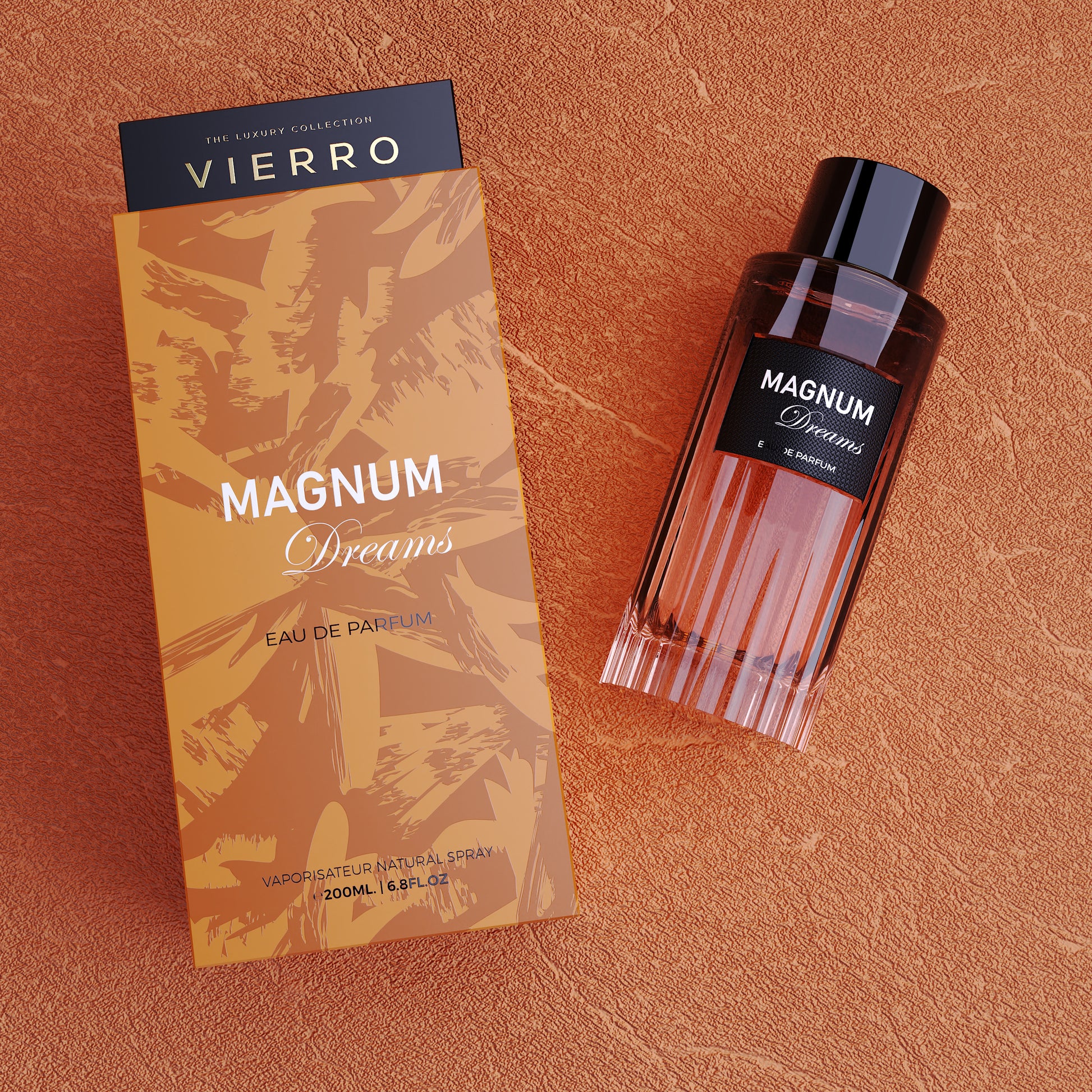 Vierro Magnum Dreams perfume boxes with elegant packaging, showcasing the luxurious design of the Magnum Dreams fragrance.