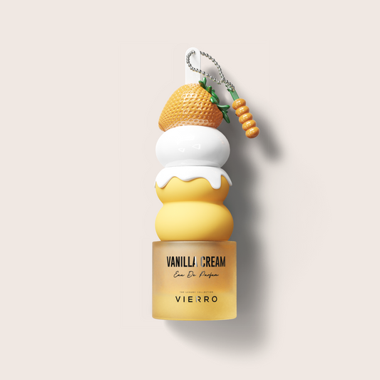 Vierro Vanilla Cream perfume bottle with elegant design, showcasing the Vanilla Cream fragrance for women and men.