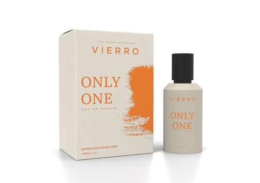 Vierro ONE perfume bottle, elegant design, showcasing the fragrance for women, with a sleek, modern appearance.